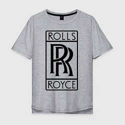 Футболка оверсайз мужская Rolls-Royce logo, цвет: меланж