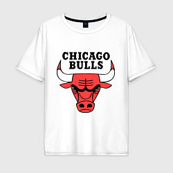 Футболка оверсайз мужская Chicago Bulls, цвет: белый