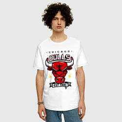 Футболка оверсайз мужская Chicago Bulls est. 1966, цвет: белый — фото 2