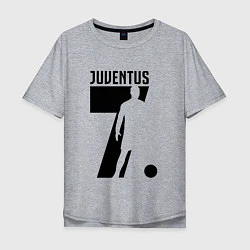 Футболка оверсайз мужская Juventus: Ronaldo 7, цвет: меланж