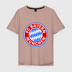 Футболка оверсайз мужская Bayern Munchen FC, цвет: пыльно-розовый