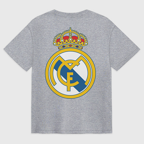 Мужская футболка оверсайз Real Madrid FC / Меланж – фото 2