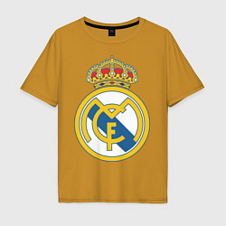Футболка оверсайз мужская Real Madrid FC, цвет: горчичный