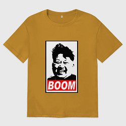Футболка оверсайз мужская BOOM: Kim Chen Eun, цвет: горчичный