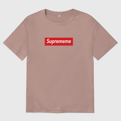 Футболка оверсайз мужская Suprememe, цвет: пыльно-розовый
