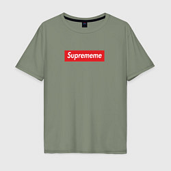 Футболка оверсайз мужская Suprememe, цвет: авокадо