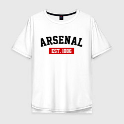 Футболка оверсайз мужская FC Arsenal Est. 1886, цвет: белый