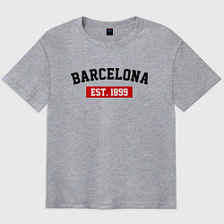 Футболка оверсайз мужская FC Barcelona Est. 1899, цвет: меланж