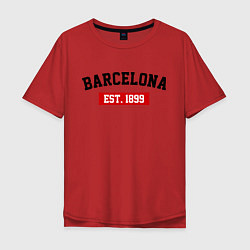 Футболка оверсайз мужская FC Barcelona Est. 1899, цвет: красный