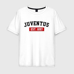 Футболка оверсайз мужская FC Juventus Est. 1897, цвет: белый