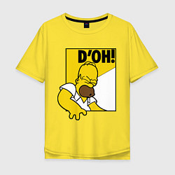 Футболка оверсайз мужская Homer D'OH!, цвет: желтый