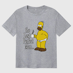 Футболка оверсайз мужская The Last Perfect Man, цвет: меланж