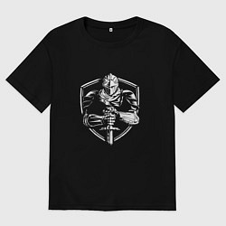 Футболка оверсайз мужская Темный рыцарь, цвет: черный