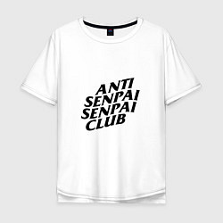 Футболка оверсайз мужская ANTI SENPAI CLUB, цвет: белый