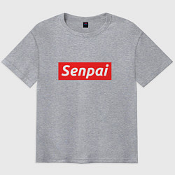 Футболка оверсайз мужская Senpai Supreme, цвет: меланж
