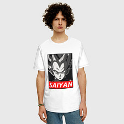 Футболка оверсайз мужская SAIYAN OBEY, цвет: белый — фото 2