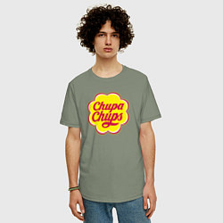 Футболка оверсайз мужская Chupa-Chups, цвет: авокадо — фото 2