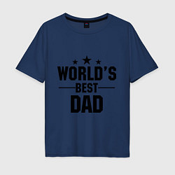 Мужская футболка оверсайз Worlds best DADDY