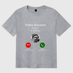 Футболка оверсайз мужская Escobar is calling, цвет: меланж