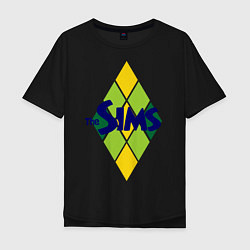 Футболка оверсайз мужская The Sims, цвет: черный