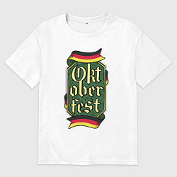 Футболка оверсайз мужская Oktoberfest Germany, цвет: белый
