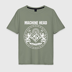 Футболка оверсайз мужская Machine Head MCMXCII, цвет: авокадо