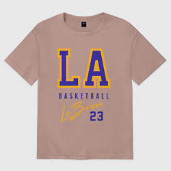Футболка оверсайз мужская Lebron 23: Los Angeles, цвет: пыльно-розовый