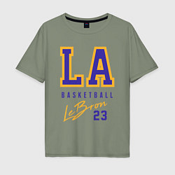 Футболка оверсайз мужская Lebron 23: Los Angeles, цвет: авокадо