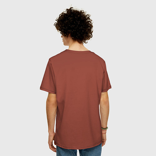 Мужская футболка оверсайз Парк Сисадмина / Кирпичный – фото 4