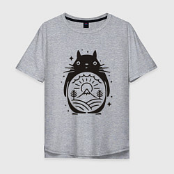 Футболка оверсайз мужская Narute Totoro, цвет: меланж