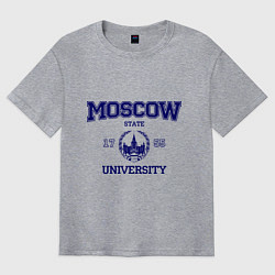 Футболка оверсайз мужская MGU Moscow University, цвет: меланж