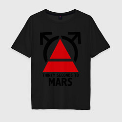 Футболка оверсайз мужская Thirty Seconds To Mars, цвет: черный