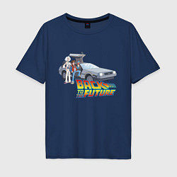 Футболка оверсайз мужская Back to the future, цвет: тёмно-синий
