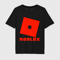 Футболка оверсайз мужская Roblox Logo, цвет: черный