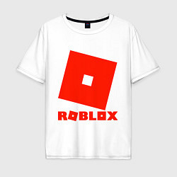 Футболка оверсайз мужская Roblox Logo, цвет: белый