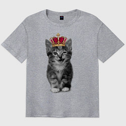 Футболка оверсайз мужская Meow kitten, цвет: меланж