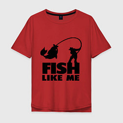 Мужская футболка оверсайз Fish like me