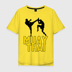 Футболка оверсайз мужская Muay Thai, цвет: желтый