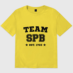 Футболка оверсайз мужская Team SPB est. 1703, цвет: желтый