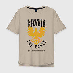 Футболка оверсайз мужская Khabib: The Eagle, цвет: миндальный