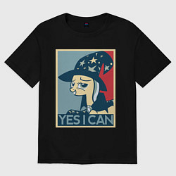Футболка оверсайз мужская MLP: Yes I Can, цвет: черный