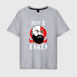 Мужская футболка оверсайз Dad Kratos