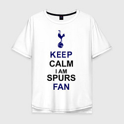 Футболка оверсайз мужская Keep Calm & Spurs fan, цвет: белый