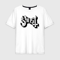 Футболка оверсайз мужская Ghost, цвет: белый