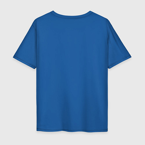 Мужская футболка оверсайз Triangle Visual Illusion / Синий – фото 2