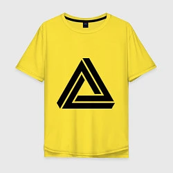 Футболка оверсайз мужская Triangle Visual Illusion, цвет: желтый