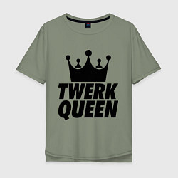 Футболка оверсайз мужская Twerk Queen, цвет: авокадо