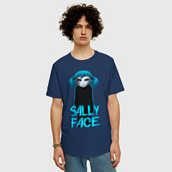 Футболка оверсайз мужская Sally Face, цвет: тёмно-синий — фото 2