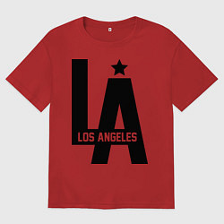 Футболка оверсайз мужская Los Angeles Star, цвет: красный