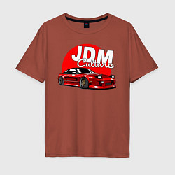 Футболка оверсайз мужская JDM Culture, цвет: кирпичный